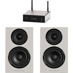 Wharfedale Diamond 12.0i + Arylic A50 Amp Wi-Fi Σετ Ηχείων Hi-Fi Βιβλιοθήκης 60W 2 Δρόμων Grey