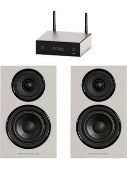 Wharfedale Diamond 12.0i + Arylic A50 Amp Wi-Fi Σετ Ηχείων Hi-Fi Βιβλιοθήκης 60W 2 Δρόμων Grey