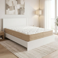 Pakoworld Sleepy Κρεβάτι Υπέρδιπλο Ξύλινο με Στρώμα 160x200cm 200-001835