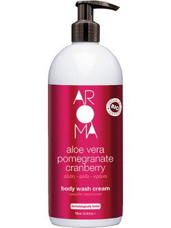 Aroma Bio Aloe Vera, Pomegranate & Cranberry Κρεμώδες Αφρόλουτρο 750ml