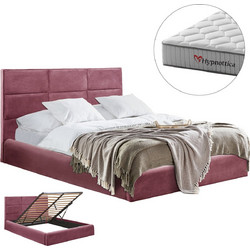 HomeMarkt Briley Κρεβάτι Υπέρδιπλο Υφασμάτινο με Αποθηκευτικό Χώρο Στρώμα & Μηχανισμό Ανύψωσης 160x200cm HM10765.02