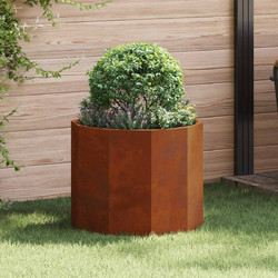 vidaXL Γλάστρα Εξωτερικού Χώρου Ατσάλινη Rusted 60x60x50cm 883765
