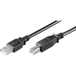 06.005.0017 Καλώδιο USB-A Male 2.0 to USB-B Male 1.8m Black