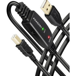 Axagon ADR-220B Καλώδιο USB-A Male 2.0 to USB-B Male 20m Black