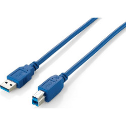 Equip 128293 Καλώδιο USB-A Male 3.0 to USB-B Male 3m Blue
