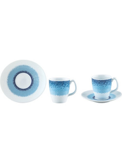 Ιωνία Apeiron Blue Φλιτζάνι Πορσελάνης Λευκό Μπλε 82ml 3182155