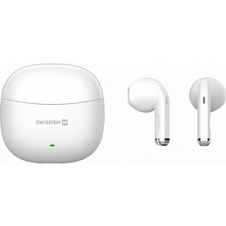 Swissten mini Tune ΤWS Ακουστικά Bluetooth Earbud Ανθεκτικά στο Νερό White
