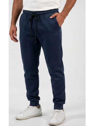 Clever Ανδρικό Παντελόνι Φόρμας Fleece με Λάστιχο Navy Μπλε FA26340-BB