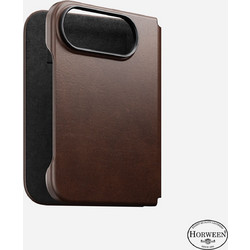 Nomad Traditional Leather Folio Horween Rustic Brown (iPhone Duo)