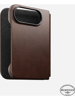 Nomad Traditional Leather Folio Horween Rustic Brown (iPhone Duo)