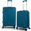 Playbags Collection 1206 Σετ Βαλίτσες 2τμχ Καμπίνας & Μεσαία Πετρόλ