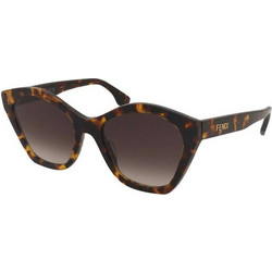 Fendi FE40175I 56B Γυναικεία Γυαλιά Ηλίου Πεταλούδα Κοκάλινα Ταρταρούγα με Καφέ Φακό
