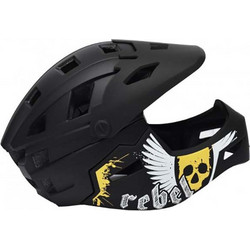 Moon Rebel Κράνος Ποδηλάτου Βουνού / Downhill / BMX / Dirt Full Face Μαύρο 01-10297