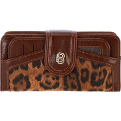 Bag to Bag Μεγάλο Δερμάτινο Γυναικείο Πορτοφόλι με Clip & Φερμουάρ Rusted YC-03123