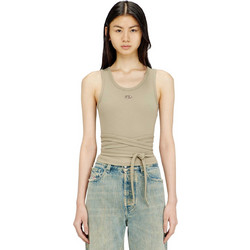 Diesel Γυναικείο Καλοκαιρινό Crop Top Βαμβακερό Μπεζ S26A210190EJAI-5GD