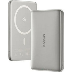 Baseus Picogo AM41 Ultra Slim Wireless Magsafe Power Bank 10000mAh 27W με Θύρα USB-A & Θύρα USB-C Beige