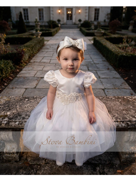 Stova Bambini Βαπτιστικό Φόρεμα 2τμχ AW27G2