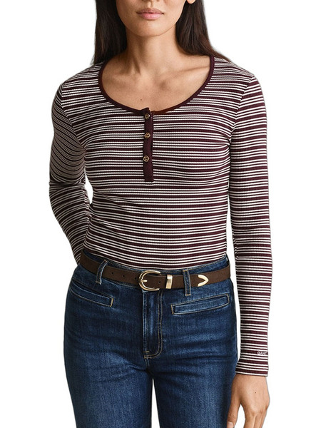 Gant Γυναικείο Χειμερινό Top Ριπ Σοκολατί 3GW4201540-667