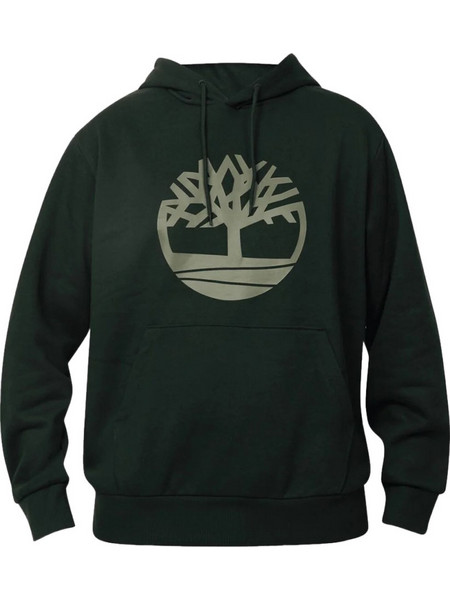 Timberland Northwood Tree Logo Ανδρικό Φούτερ με Κουκούλα DarkGreen TBC0YH9T-EA1