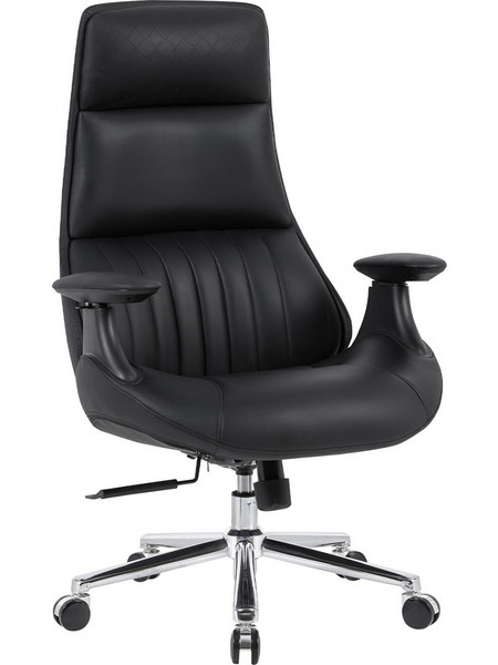 HomeMarkt Pulse Καρέκλα Διευθυντική με Ανάκλιση Μαύρη HM1234.01