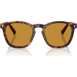 Persol PO3413S 24/53 Ανδρικά Γυαλιά Ηλίου Τετράγωνα Κοκάλινα Ταρταρούγα με Πορτοκαλί Φακό
