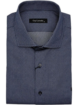 Guy Laroche Ανδρικό Πουκάμισο Καρό Dk Blue GLFW28223