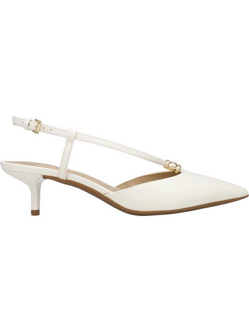 Michael Kors Γόβες Slingback Δερμάτινες με Τακούνι Στιλέτο Λευκές 40T6CHMP1L
