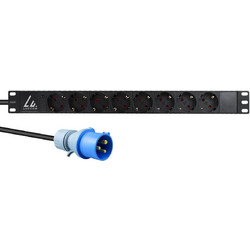 Lanview LVR-3MIEC-LIC-SCH8 Πολύπριζο για Καμπίνες Rack 1U 19"