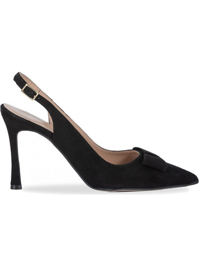 Mourtzi Γόβες Slingback με Λεπτό Ψηλό Τακούνι Μαύρες 85-85721