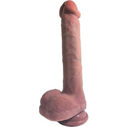 Urban Sky Dildo With Vibration, Thrusting And Heating Ρεαλιστικός Δονητής 28cm Μπεζ