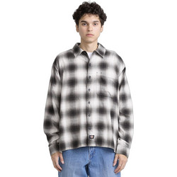 Dickies Ανδρικό Πουκάμισο Βαμβακερό Καρό Μακρυμάνικο Κανονική Γραμμή Μαύρο Λευκό DK0A8DUABLK