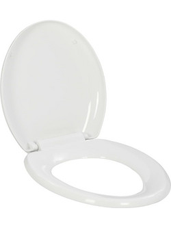 vidaXL Καπάκι Λεκάνης Οβάλ Πλαστικό Soft Close Λευκό 145015