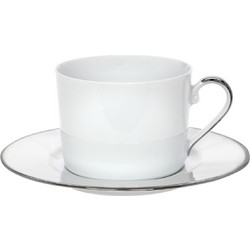 Cryspo Trio Elegance Σετ Φλιτζάνια Cappuccino & Τσαγιού Πορσελάνης Ασημί 250ml 6τμχ 24.001.16P