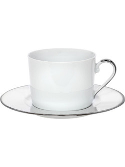 Cryspo Trio Elegance Σετ Φλιτζάνια Cappuccino & Τσαγιού Πορσελάνης Ασημί 250ml 6τμχ 24.001.16P