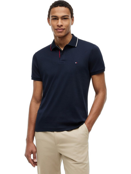 Tommy Hilfiger Ανδρική Μπλούζα Polo Κοντομάνικη Navy Μπλε MW0MW43263