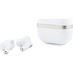 Guess Gold Line Glossy Finish TWS Ακουστικά Bluetooth Earbud White
