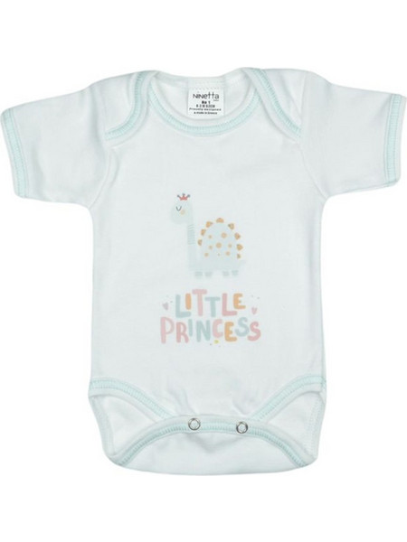 Ninetta Bebe Little Princess Φορμάκι Εσώρουχο Κοντομάνικo για Κορίτσι Λευκό