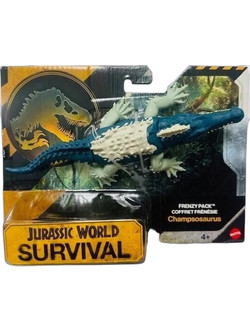 Mattel Jurassic World Survival Frenzy Pack Champsosaurus Φιγούρα Δεινόσαυρος για 4+ Ετών