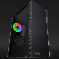 Aqirys Electra Black Gaming Midi Tower Κουτί Υπολογιστή με Πλαϊνό Παράθυρο