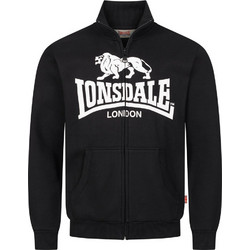 Lonsdale Ανδρική Ζακέτα Φούτερ με Φερμουάρ Μαύρη 117848-1500