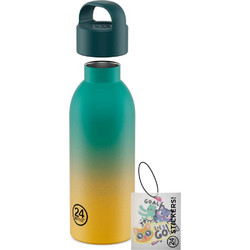 24Bottles Skibidi Squad Παιδικό Παγούρι Θερμός Ανοξείδωτο BPA Free με Καλαμάκι Πράσινο Πορτοκαλί 500ml