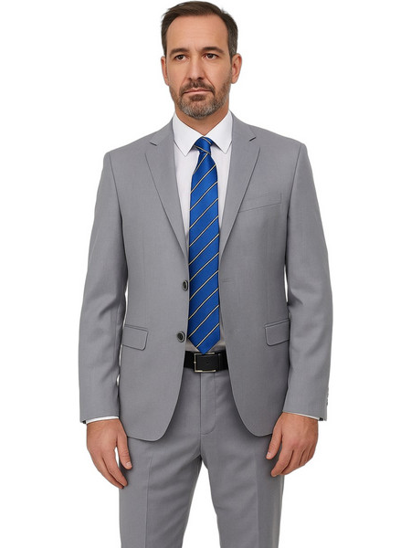 Luciano Faketti T/R Fashion Ανδρικό Κοστούμι Ασημί