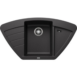 Blanco Zia 9 E Ένθετος Νεροχύτης Γρανίτη Ματ Black 93x51cm 514764