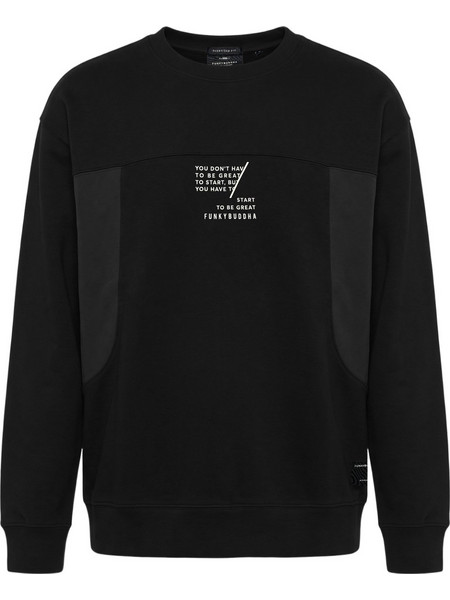 Funky Buddha Ανδρικό Φούτερ Μαύρο FBM014-036-06