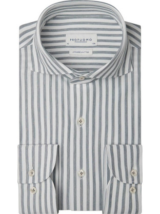 Profuomo Ανδρικό Πουκάμισο Ριγέ Slim Fit Μπλε PPXH30024D