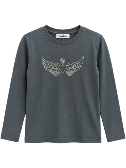 Sugarfree Παιδικό T-Shirt Μακρυμάνικο Ανθρακί 26632064