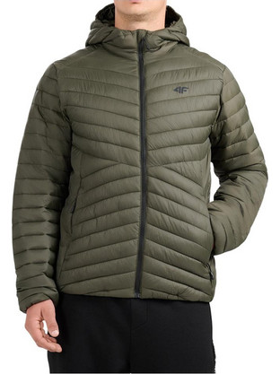 4F Ανδρικό Μπουφάν Χειμωνιάτικο Puffer Χακί 4FWAW26TDJAM0935-43S