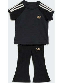 Adidas Βρεφικό Σετ για Κορίτσι Καλοκαιρινό Μαύρο KR9062