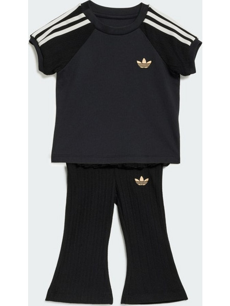 Adidas Βρεφικό Σετ για Κορίτσι Καλοκαιρινό Μαύρο KR9062