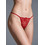 Milena By Paris Γυναικείο Sexy String με Δαντέλα Κόκκινο 6971